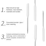 3pcs Picass Spatula Makeup Korean, Stainless Steel Makeup Spatula and Palette Set Korean Makeup Spatula, Professional Facial Cosmetic Makeup Tool (2Spatula1 Rectangle Palette) - Image 4